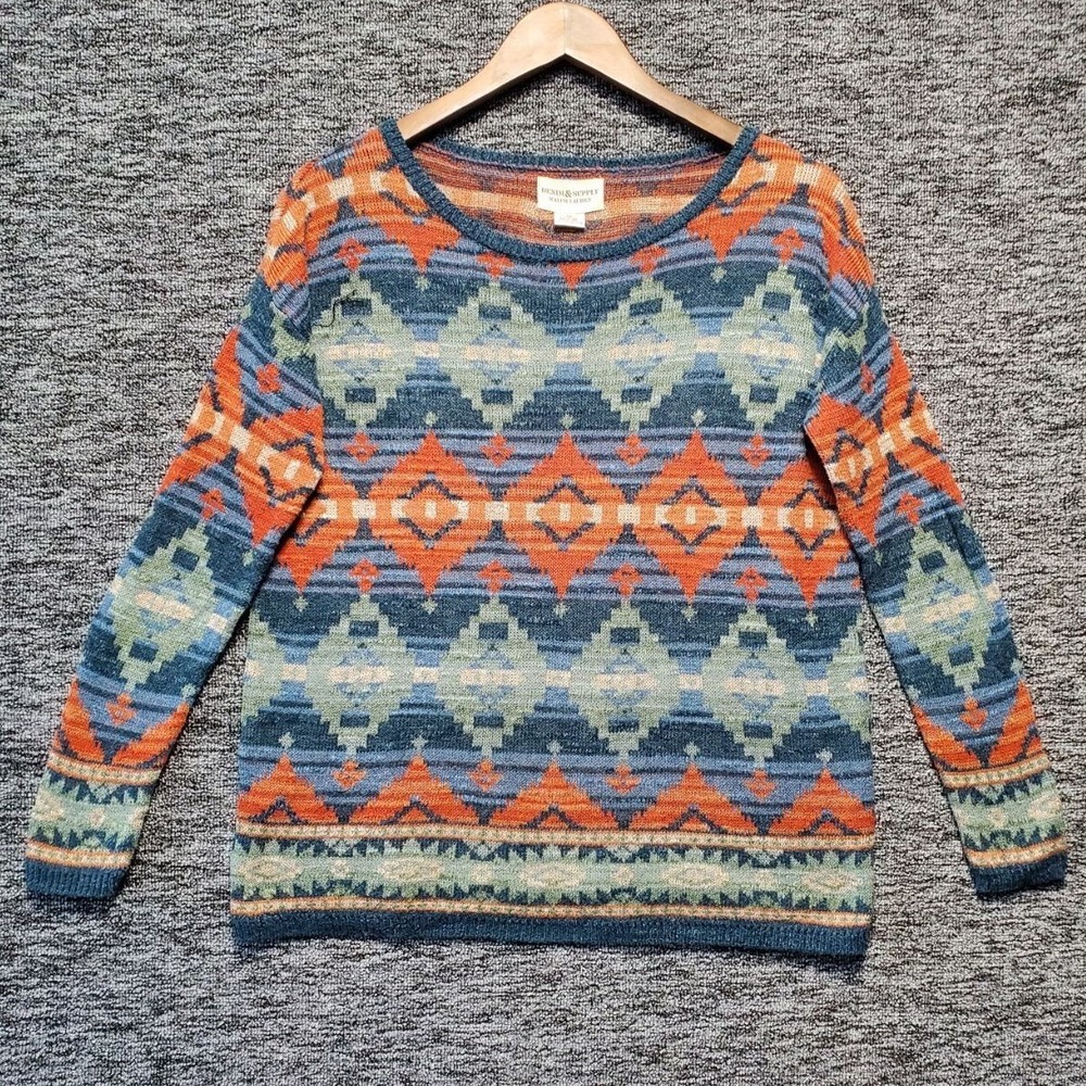 Denim & Supply Ralph Lauren Sweater Women Small S Southwest Aztec Geometric Knit